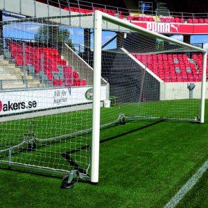 Fotbollsnät 11 mot 11 Euro PP 60 mm vitt 2/2,5 m