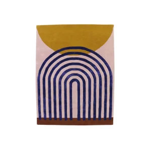 Finarte Atrium Matta 140x200 cm, Rosa/Guld