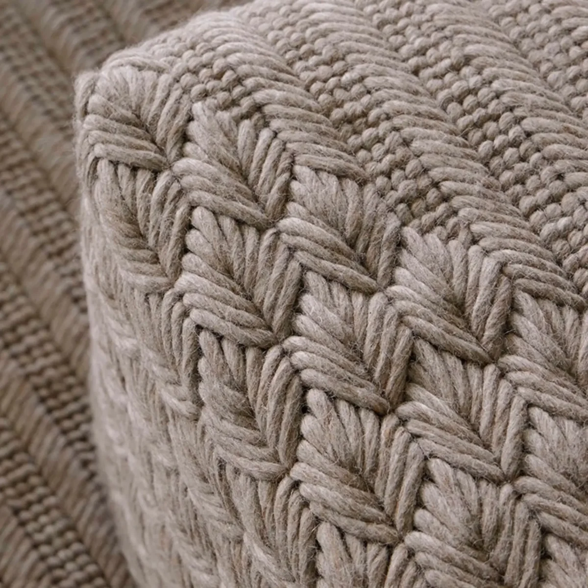GAN Chaddar Puff 61x61x37h cm, Camel - Bild 4