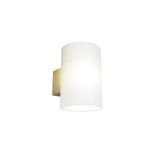 Herstal Evoke Vägglampa L, Satin brass/Opal glas