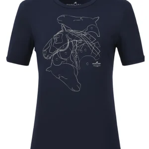 Top Amelie, t-shirt med fint mönster