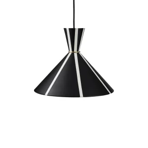 Warm Nordic Bloom Stripe Taklampa, Black Noir/warm White Stripe